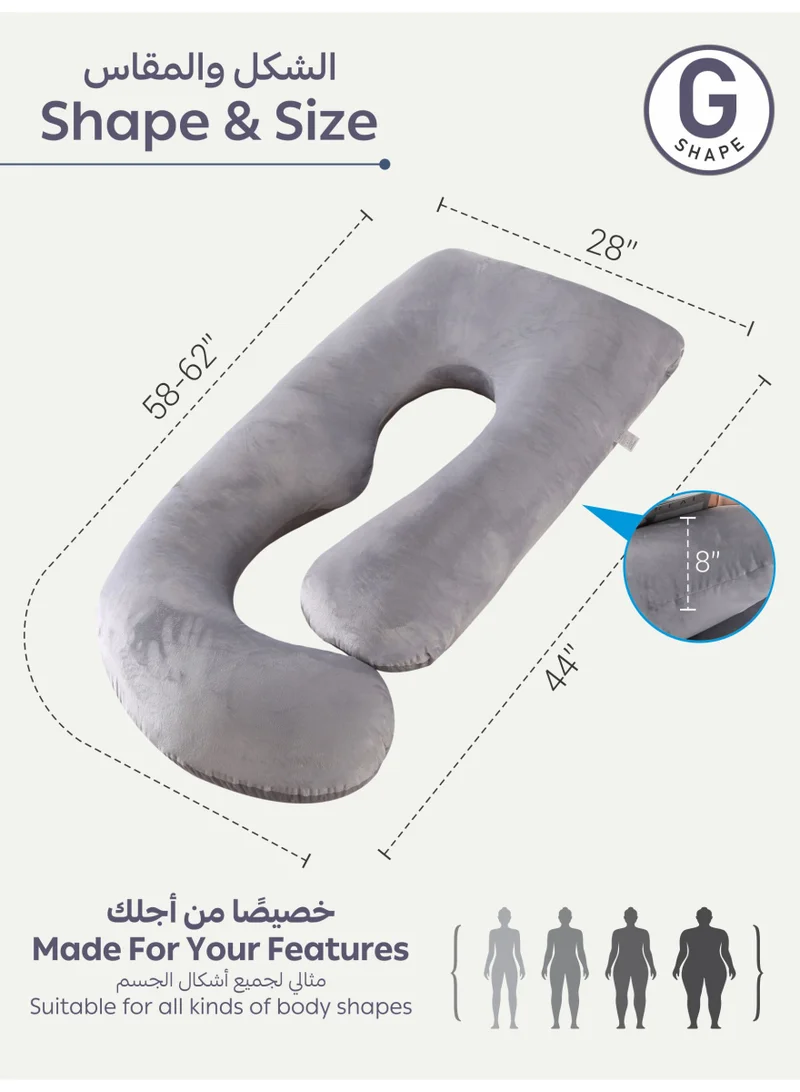 دوناتيلا وسادة الحمل دعم الظهر والوركين والساقين والبطن صوف ناعم لون بيض