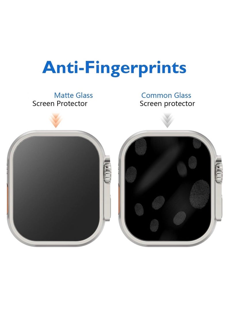 أوريجنال واقي شاشة غير لامع لساعة Apple Watch Ultra وUltra 2 (49 مم) - مضاد للتوهج، مقاوم لبصمات الأصابع، غشاء عالي الدقة - حماية من الخدش لشاشة Apple Watch Ultra - Image 2
