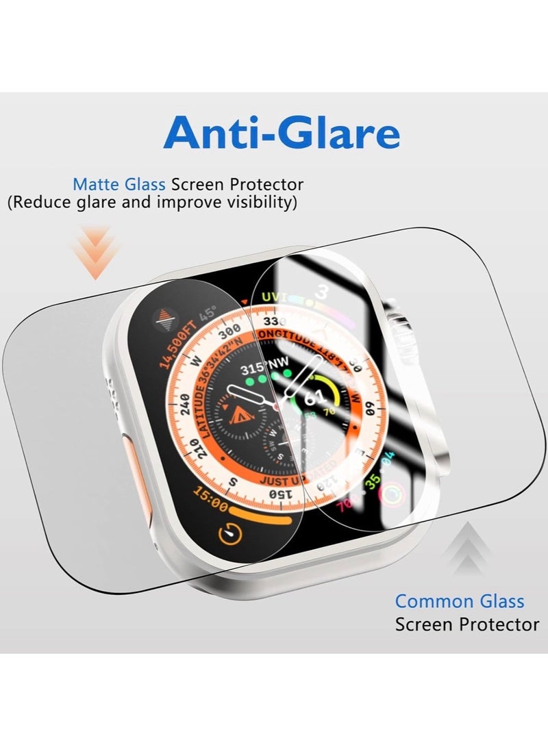 أوريجنال واقي شاشة غير لامع لساعة Apple Watch Ultra وUltra 2 (49 مم) - مضاد للتوهج، مقاوم لبصمات الأصابع، غشاء عالي الدقة - حماية من الخدش لشاشة Apple Watch Ultra - Image 3
