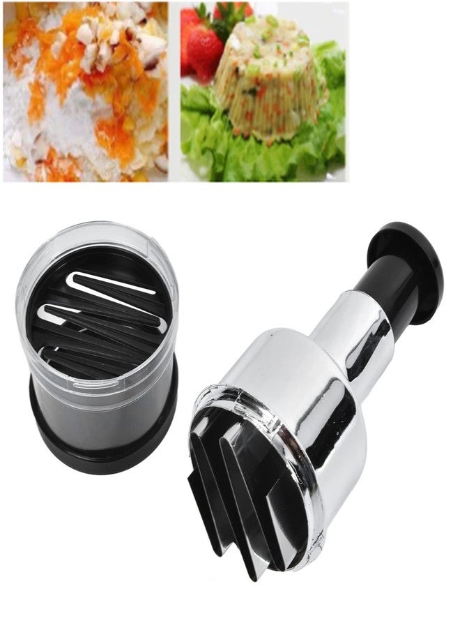 ZERONE Manual Food Chopper Stainless Steel Vegetable Chopper for Onion Garlic Slicing - Image 2