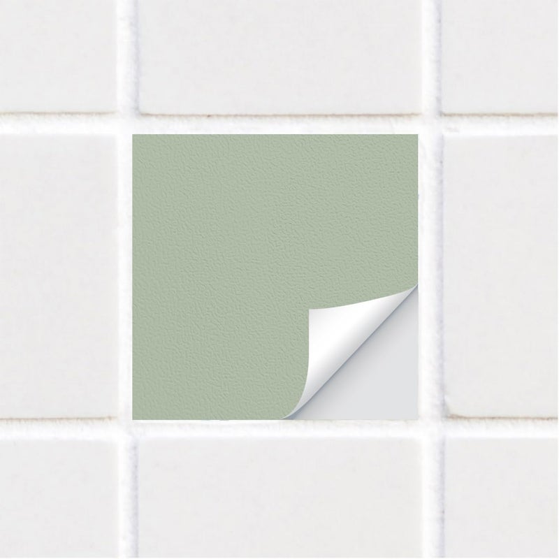 Alwayspon 25 Pack 6" Sage Green Textured Tile Stickers Self Adhesive Bathroom Kitchen Backsplash for Stovetop Peel and Stick Vinyl Wall Tile - Image 4