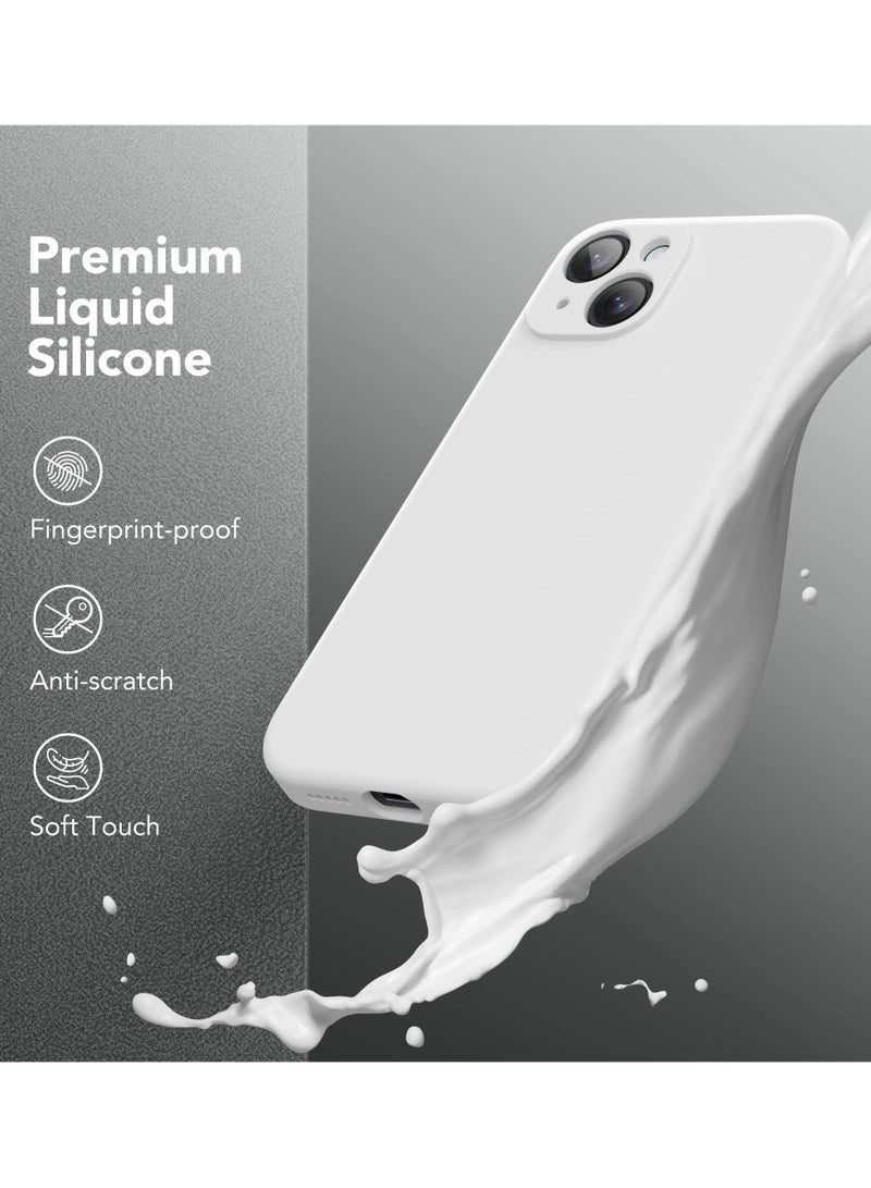 SUYDANBOX IPhone 14 Case Compatible with MagSafe [Full Camera Protection][Screen Protector] Silicone Shockproof Protective Phone Case for iPhone 14 6.1 inch White - Image 3