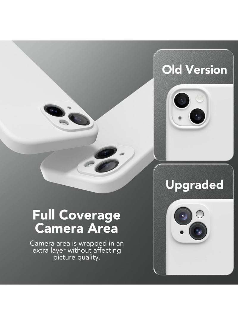 SUYDANBOX IPhone 14 Case Compatible with MagSafe [Full Camera Protection][Screen Protector] Silicone Shockproof Protective Phone Case for iPhone 14 6.1 inch White - Image 4