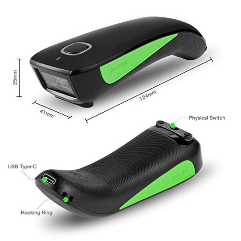 NETUM C740 Mini 1D Bluetooth Barcode Scanner for Tablet Phone PC 3-in-1 Portable Automatic USB Wireless CCD Bar Code Scanning Support Screen Scan for Tablet iPhone IPad Android Windows Mac - Image 5