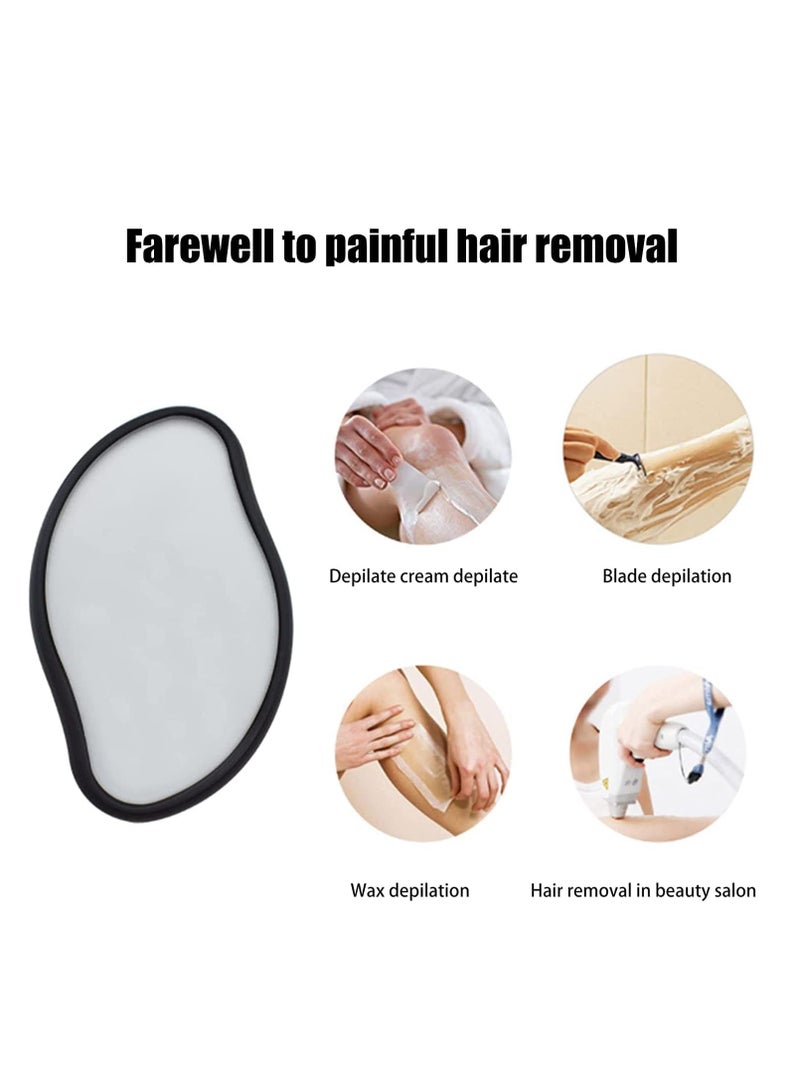 KASTWAVE Hair Removal Eraser, Painless Crystal Hair Remover Tools Magic Crystal Hair Eraser, Soft Smooth Skin Fast & Easy Crystal Hair Removal for Men and Women (Sliver) - Image 3