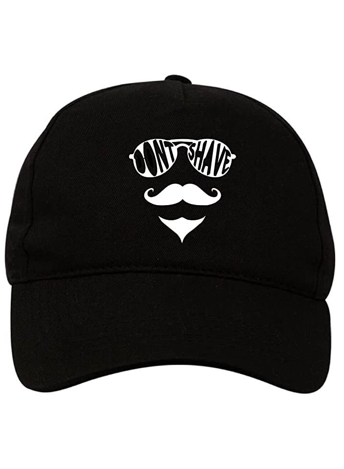 PRINTSHOP4ME Moustache Caps For Movember,Mobro,Mens Health Awareness Black - Image 1