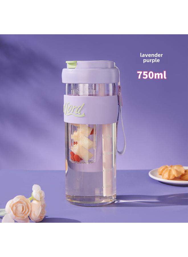 بيوينتي New Internet Celebrity Large Capacity Tea Cup Tea Separation Cup High-looking Glass Water Cup Girl Portable Straw Cup
