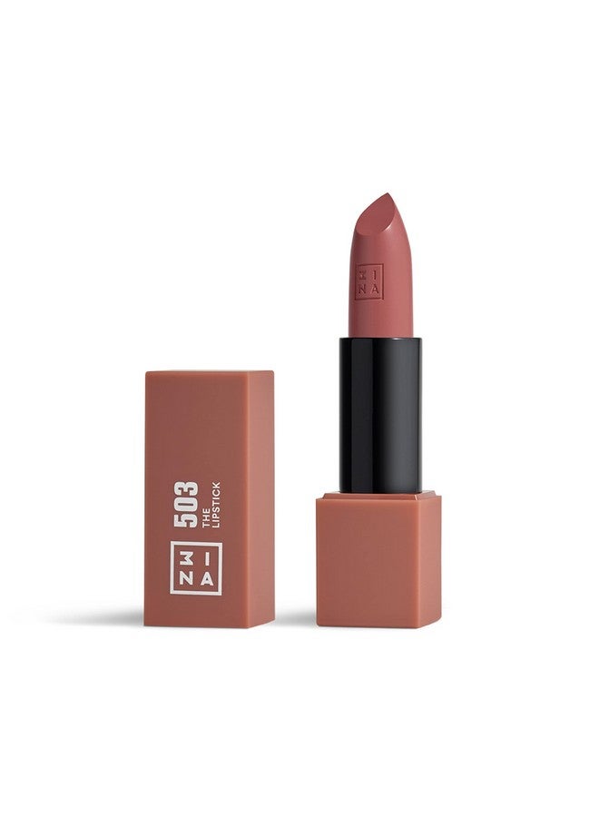3INA The Lipstick 503 Outstanding Shade Selection Matte And Shiny Finishes Highly Pigmented And Comfortable Vegan And Cruelty Free Formula Moisturizes The Lips Nude Pink 0.16 Oz - Image 2