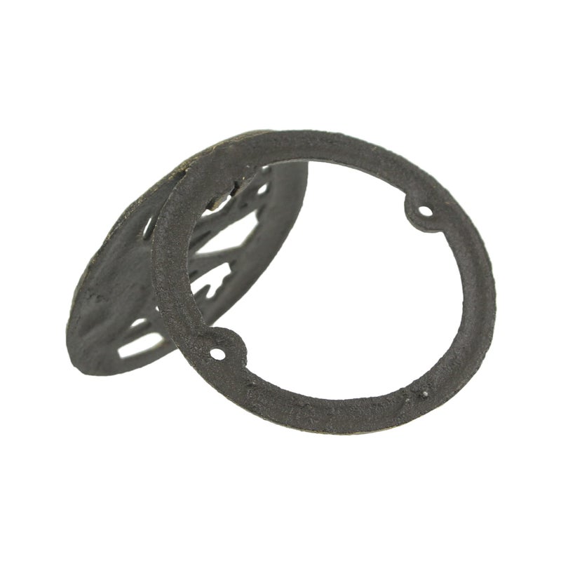 Zeckos Enchanting Bronze Cast Iron Doorknocker - Decorative Sun, Moon, and Stars Knocker Design for Rustic Front Door Decor - 4.5 Inches in Diameter - Easy to Install - Image 3