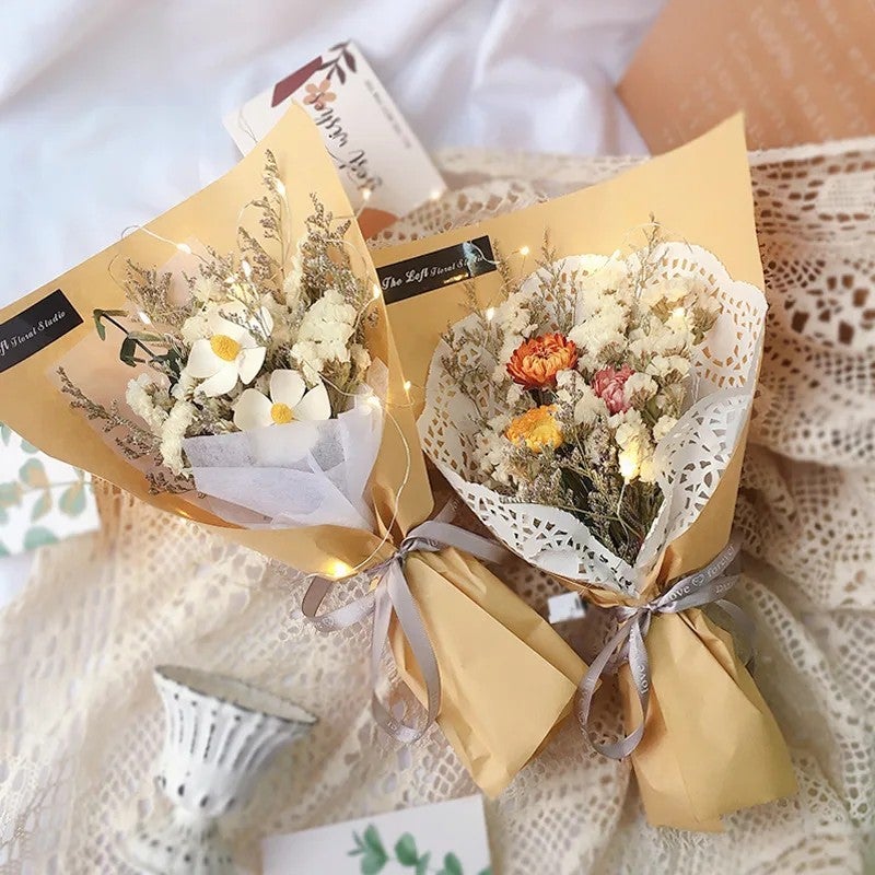 Bluejw Small Dried Flower Bouquet - Natural Dried Plants for Home Decor, DIY Crafts & Floral Arrangements - Image 2