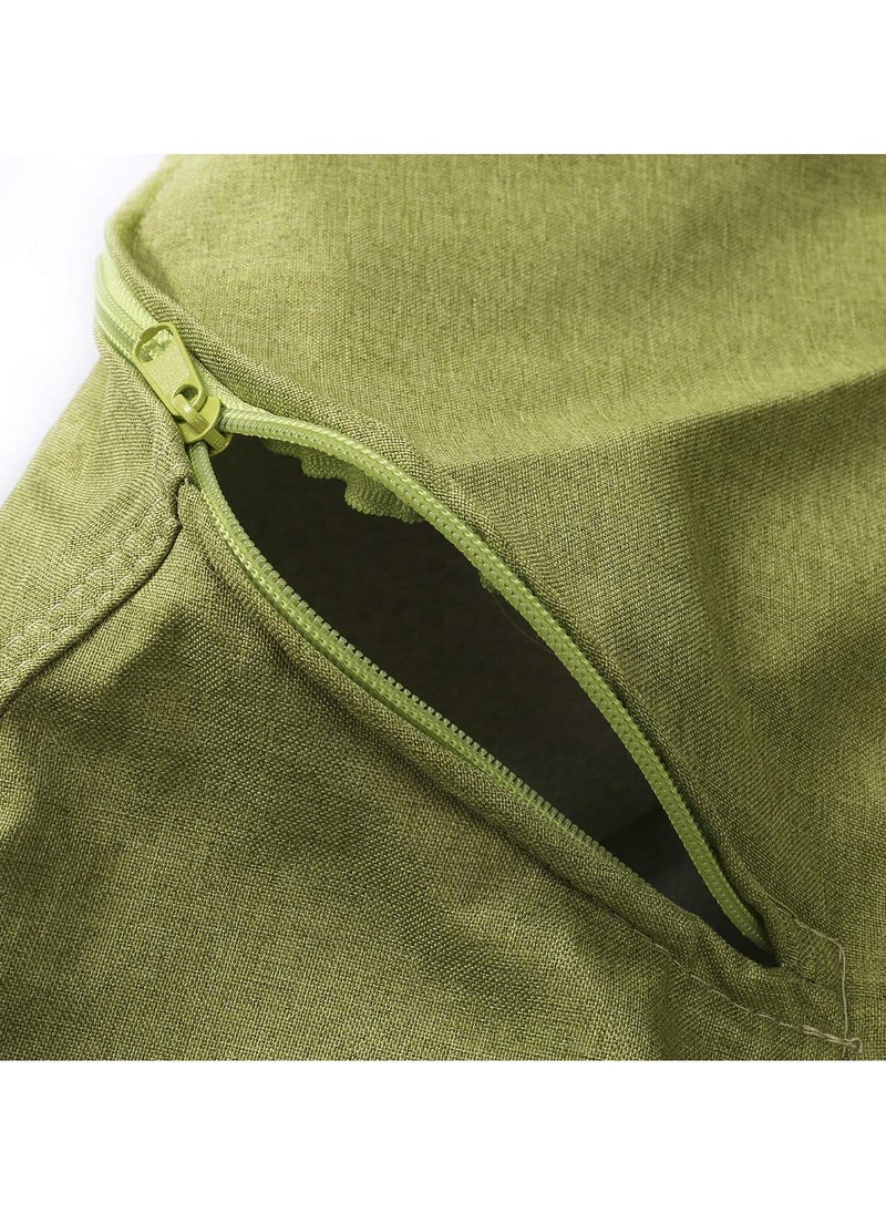 SYOSI Bag Chair Cover, Sofa Bean Bag Sofa Cover, Cloth Cover without Filler, Soft Cotton Linen, Sack Bean Bag for Adults, Kids, Teens Green - Image 5