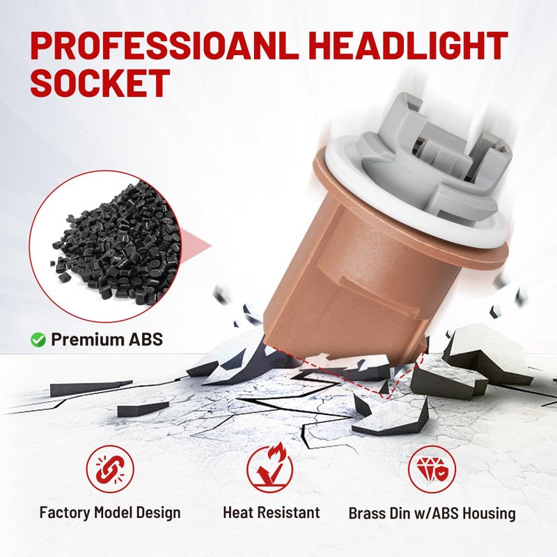 RED WOLF 2U5Z13411SA Turn Signal Light Socket with 3 Wire Pigtail YF1Z13411CA Fit for 2004-2013 Ford F250/F350 Super Duty Escape Focus Mustang Ranger Explorer Tailight Headlight Brake Lamp Adapter - Image 4