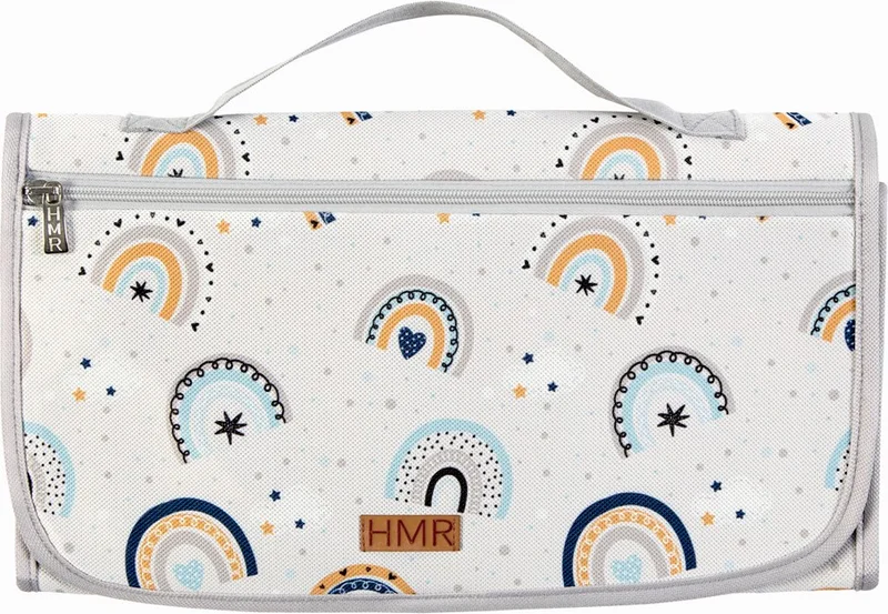 Hamur Dough Baby Diaper Cushion Care Bag Rainbow Blue