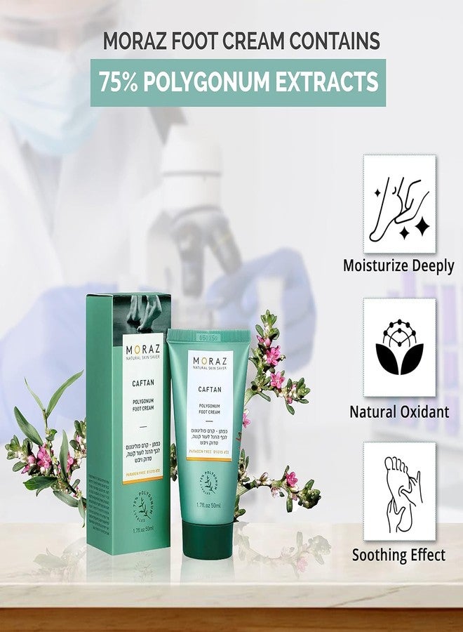 Moraz Caftan Polygonum Foot Cream for Dry Cracked Heels and Feet with 75% Polygonum Extract - Non-greasy, Fast-absorbing Intensive Foot Moisturizer for Dry Cracked Feet, Vegan, Paraben Free, 8.5 Fl Oz - Image 2