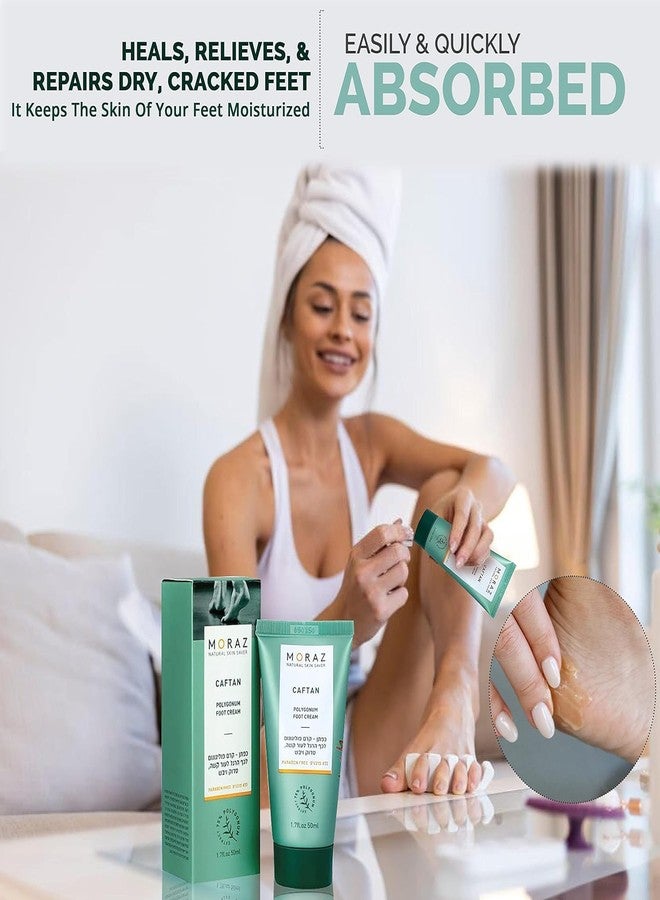 Moraz Caftan Polygonum Foot Cream for Dry Cracked Heels and Feet with 75% Polygonum Extract - Non-greasy, Fast-absorbing Intensive Foot Moisturizer for Dry Cracked Feet, Vegan, Paraben Free, 8.5 Fl Oz - Image 3