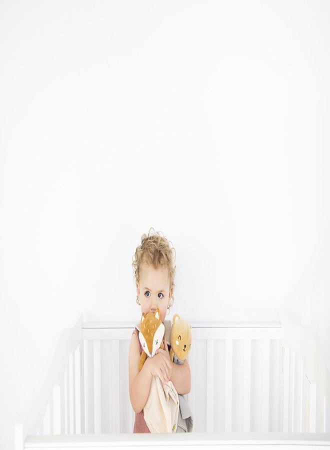 Pearhead Fox Security Blanket, Soft Baby Lovey for Babies, Snuggle Toy Stuffed Animal, Newborn Infant and Toddler Security Toy, Baby Boy or Baby Girl Lovie, New Baby Gift, Cotton Muslin Fox Lovey - Image 5