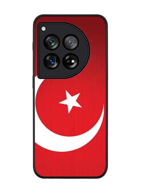 Rugged Black edge case for OnePlus 12R / OnePlus Ace 3 5G, Slim fit Soft Case Flexible Rubber Edges Anti Drop TPU Gel Thin Cover -  Flag Of Turkey