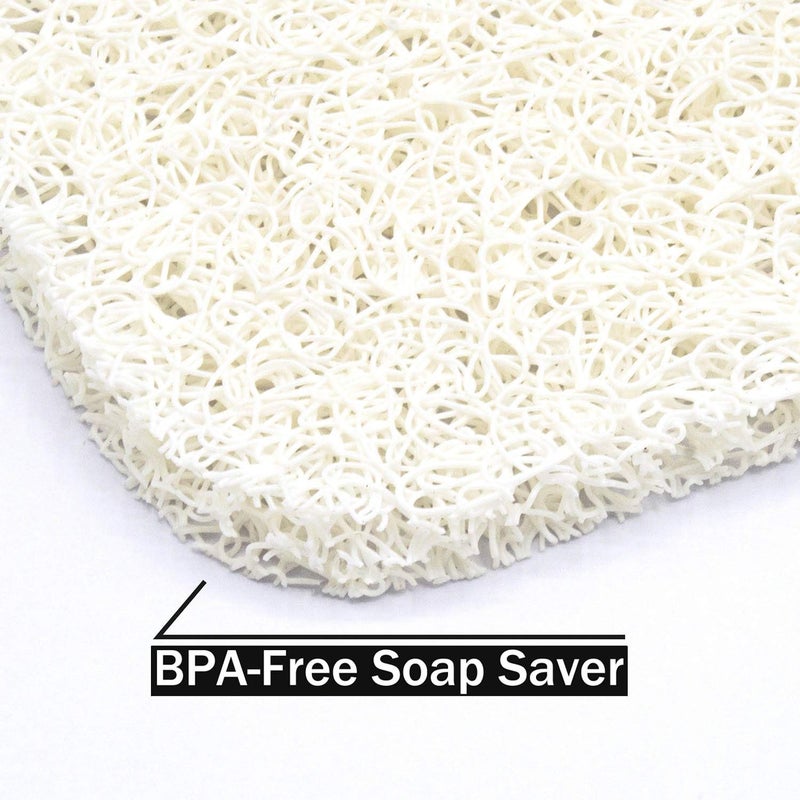 GUUKAR Bar Soap Dish Holder for Shower Bathroom Stainless Steel Rust Proof Self Draining with White Soap Saver Pad - Image 4