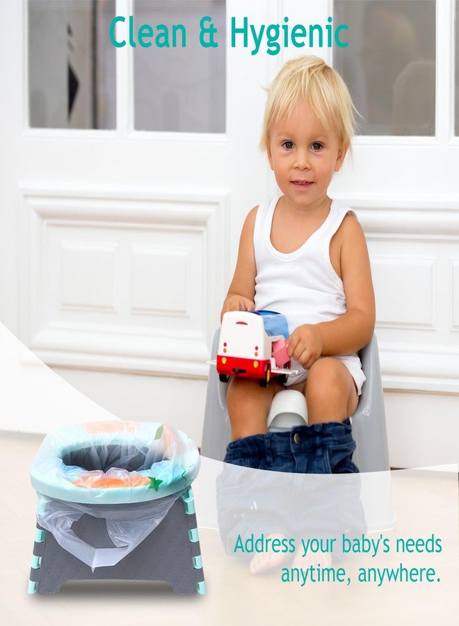 kimitimi Disposable Portable Potty Liner Bags with Super Absorbent Pads - Universal Fit for Most Potty Training Chairs, Outdoors Travel Baby Toilet Liners Leak-Proof for Home & Travel - 36 Packs - Image 4