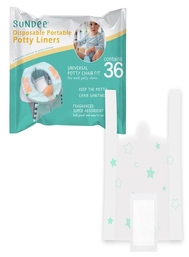 kimitimi Disposable Portable Potty Liner Bags with Super Absorbent Pads - Universal Fit for Most Potty Training Chairs, Outdoors Travel Baby Toilet Liners Leak-Proof for Home & Travel - 36 Packs - Image 1