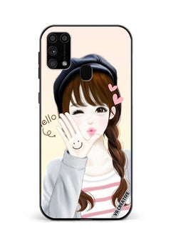 VR CREATIVE Protective Case Cover For Samsung Galaxy M31/M31 Prime Hello Girl Design Multicolour  - Image 1