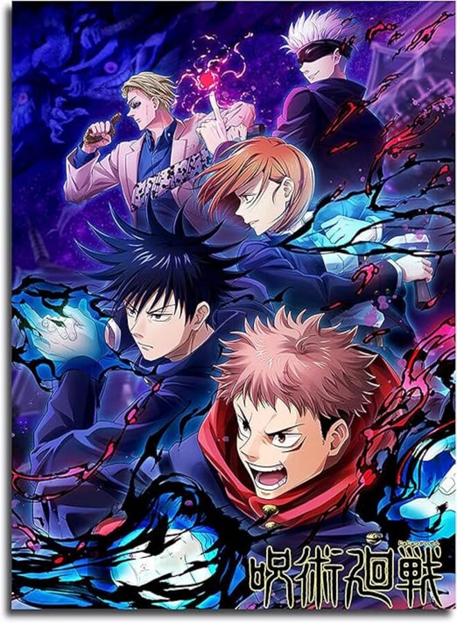 RenyidaArt Anime Jujutsu Kaisen Poster Pack Wall Art Poster Collection Unframed Jujutsu Manga Poster Room Decor Gifts Anime Posters Suitable For Decorating Home, Restaurant, Bar, Office