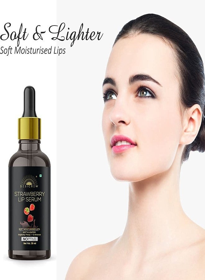 Desicrew Strawberry Pink Lip Serum Oil For Strawberry Flavour, Lip Shine, Glossy, Soft With Moisturizer For Men & Women(30 ml) - Image 3
