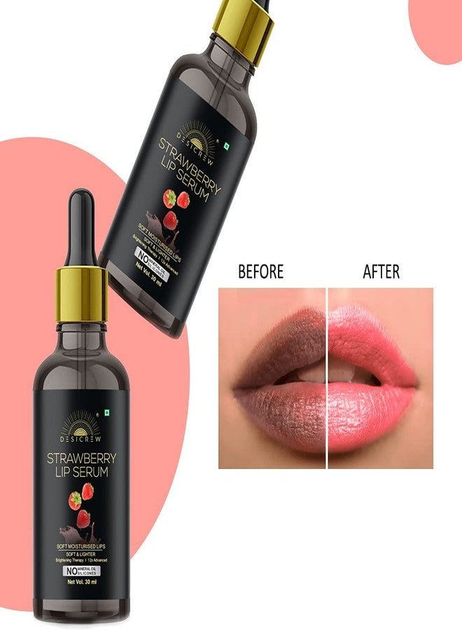 Desicrew Strawberry Pink Lip Serum Oil For Strawberry Flavour, Lip Shine, Glossy, Soft With Moisturizer For Men & Women(30 ml) - Image 2