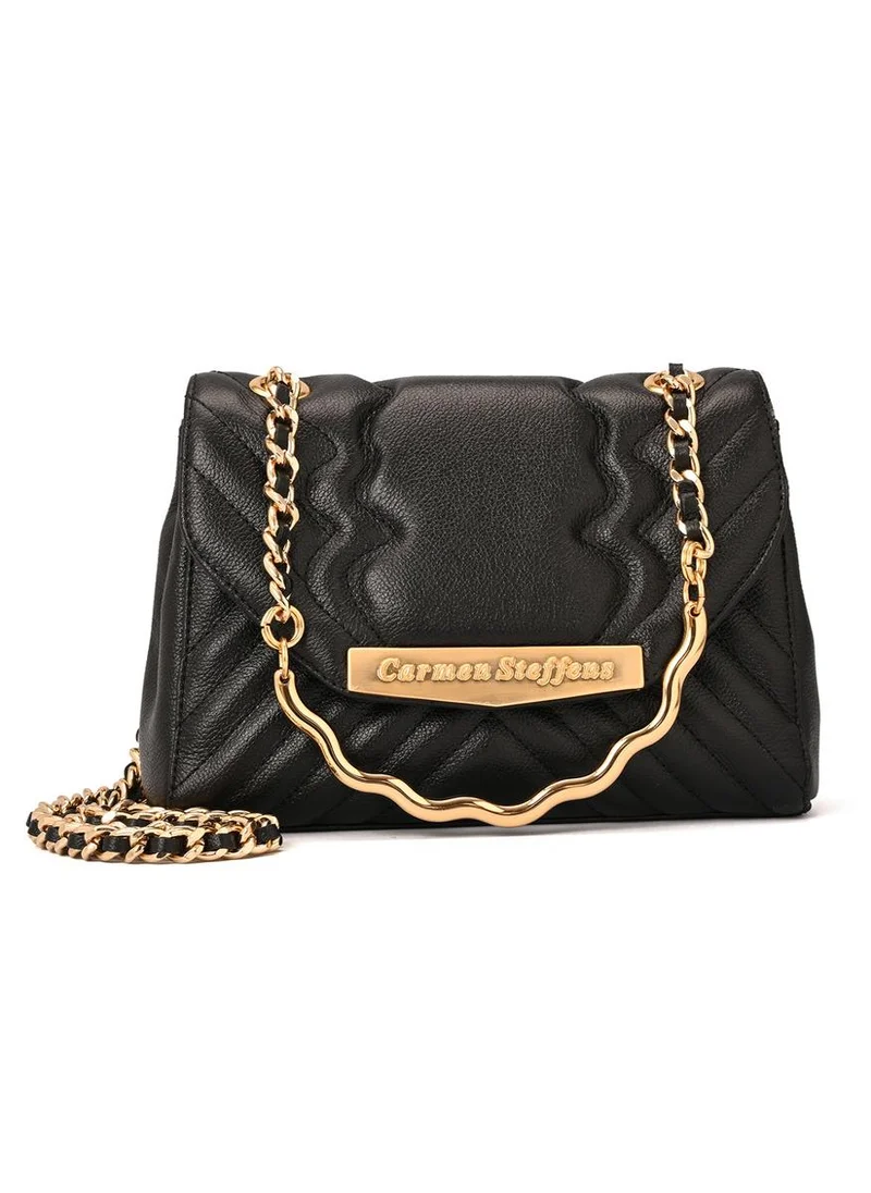 Carmen Steffens Quilted Bag Chain Black