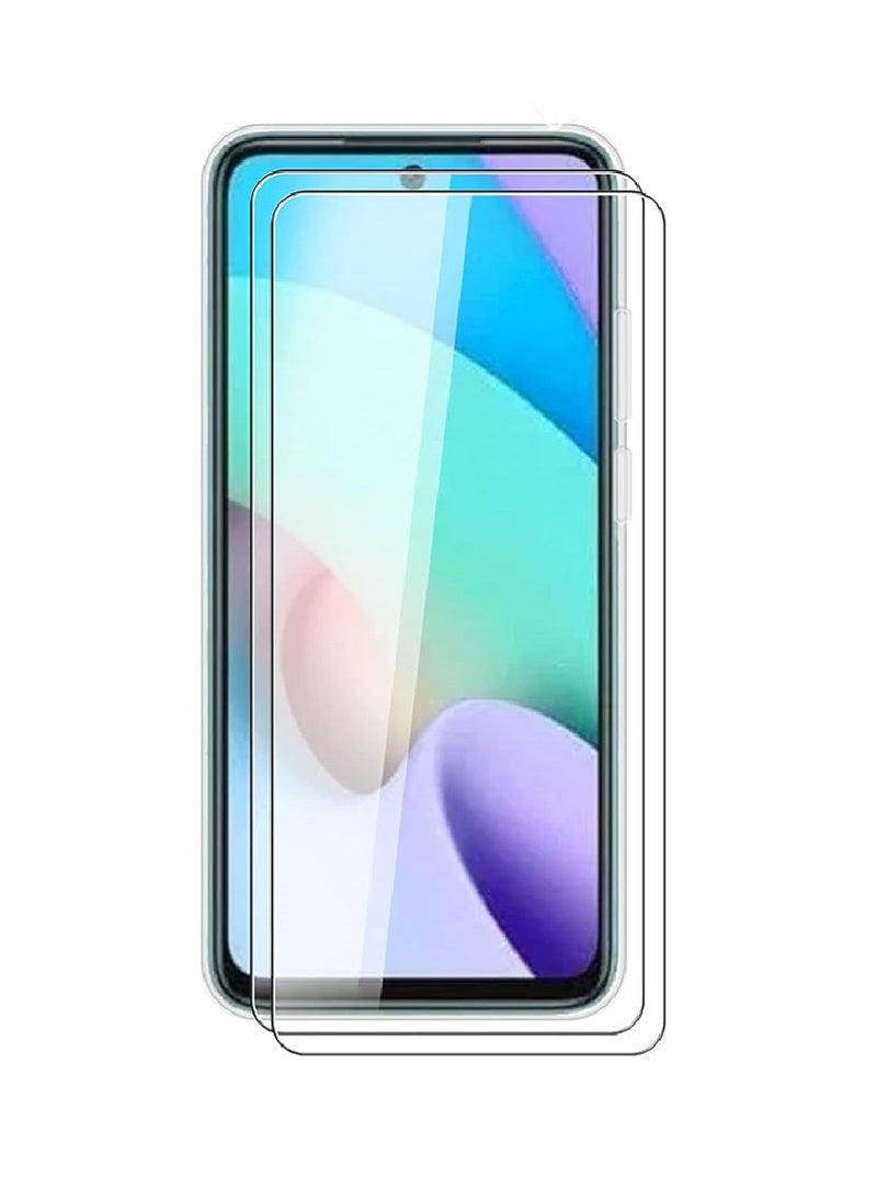 2 Pieces Tempered Glass Screen Protector Clear Designed For Xiaomi Redmi 10 Prime Full Screen Coverage And Bubble Free - Image 1