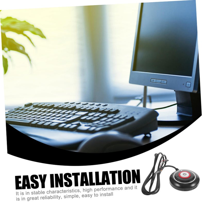Desktop Computer Reset Button Extension Cable with LED Indicator Easy to Install Theft Proof Design - Image 2