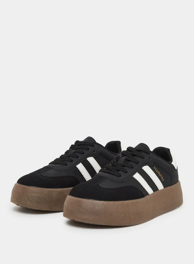 Styli Styli Women Black Platform Sneakers
