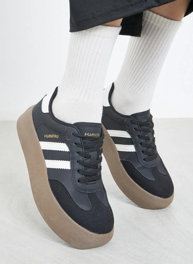 Styli Styli Women Black Platform Sneakers