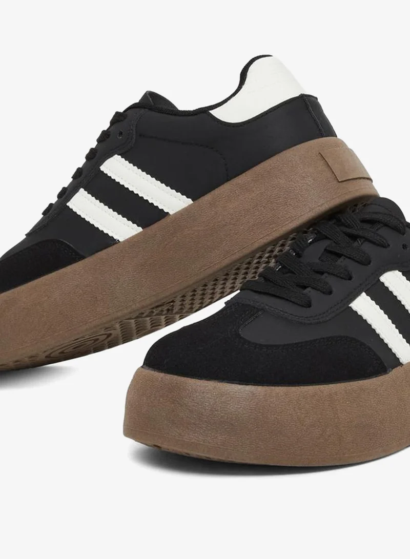 Styli black Women Black Platform Sneakers for Women | Best Price UAE