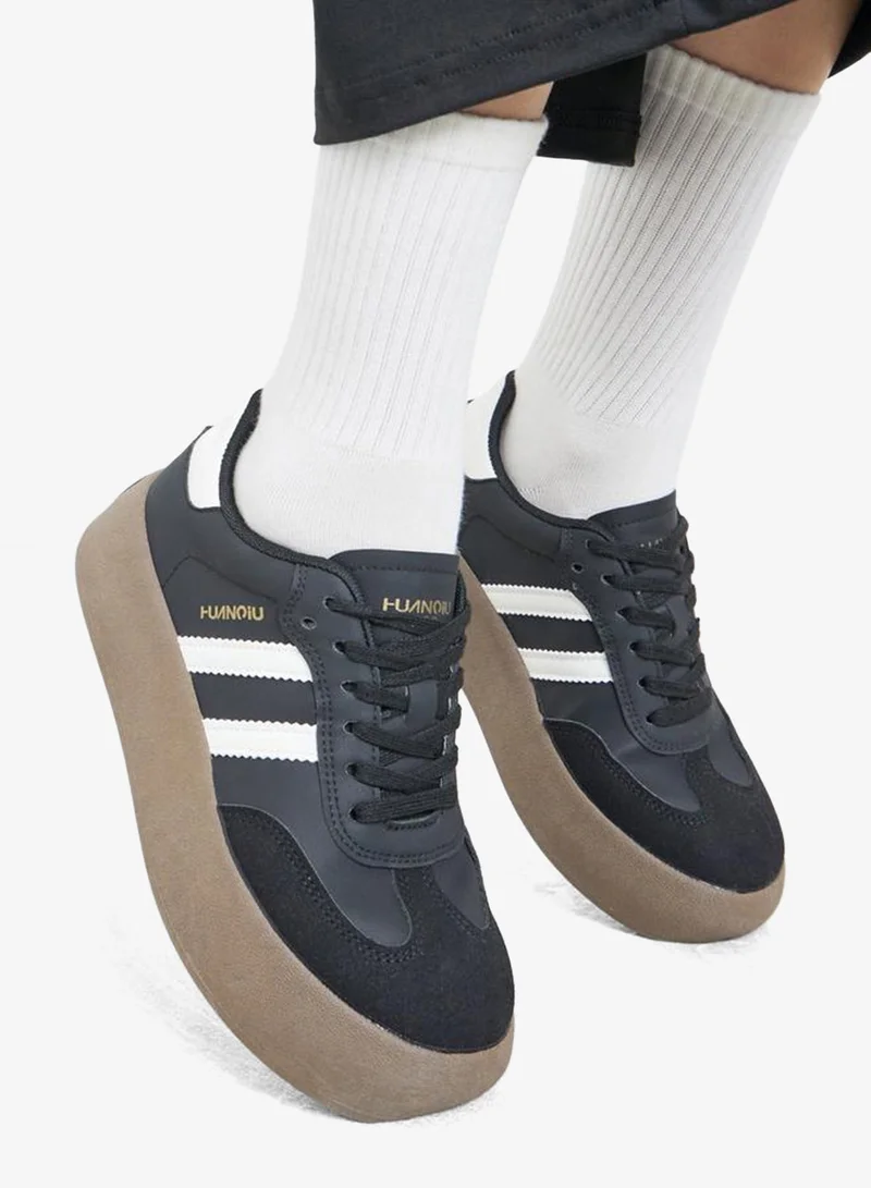 ستايلي سنيكرز نسائي أسود منصة ستايلي