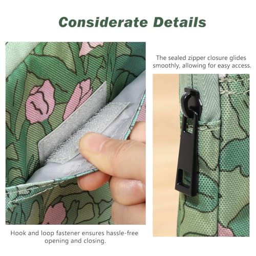 Dadanism 6-7 Inch Universal Padded Sleeve for 7" Colorsoft Signature Edition eReader 2024 and 6" eReader Book, Protective Sleeve Pouch Bag Carrying Case for Kobo E-Reader, Papaver Rhoeas - Image 5