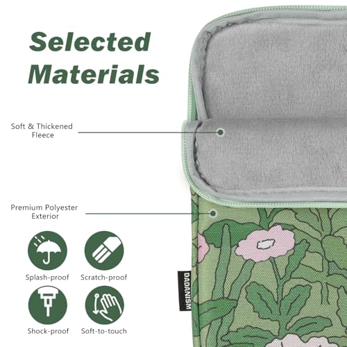 Dadanism 6-7 Inch Universal Padded Sleeve for 7" Colorsoft Signature Edition eReader 2024 and 6" eReader Book, Protective Sleeve Pouch Bag Carrying Case for Kobo E-Reader, Papaver Rhoeas - Image 3