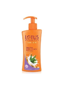 LOTUS HERBALS Lotus Safe Sun Anti Tan Body Lotion Spf 25 Pa+++ With Aloe Extracts Suitable For All Skin Types 250Ml  - Image 1