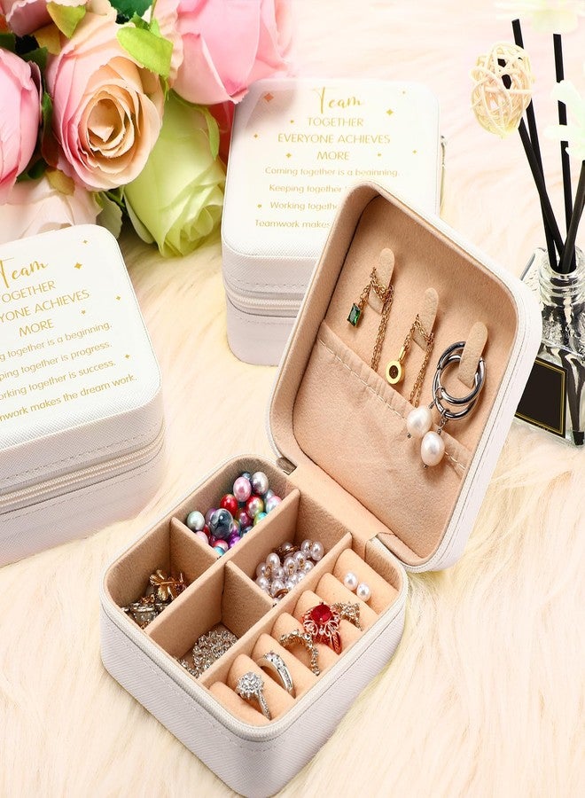 Kenning 12 Pack Retirement Gifts for Women White Travel Jewelry Boxes Happy Retirement Gifts Small Jewelry Case Organizer for Women Teacher Nurse Coworker(White,Employee Appreciation) - Image 3