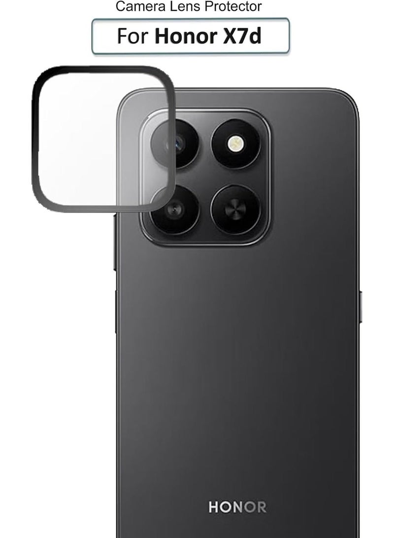 Muzz Honor X7d Camera Lens Protector, 9H Tempered Glass with Metal Rings, Case Friendly, Anti-Scratch - Image 1