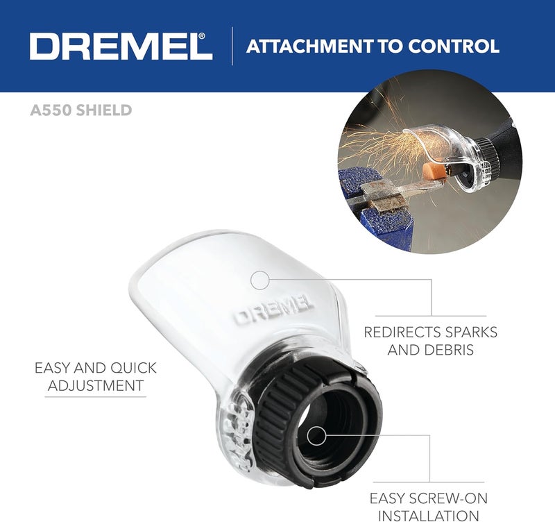 DREMEL A550 Rotary Tool Shield Attachment Kit with 4 Accessories - Image 2