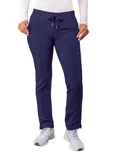 Adar Uniforms Addition Scrubs for Women - Skinny Leg Cargo Drawstring Pants - A6104 - Navy - L - Image 1