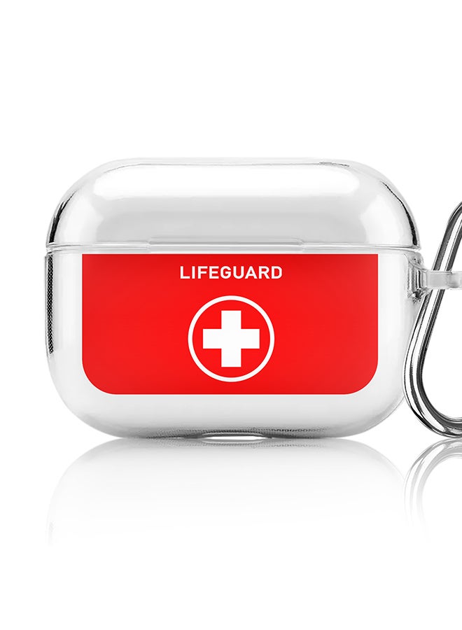 Stylizedd Classic Clear printed Case for Apple AirPods Pro 2nd Generation Thin Transparent Cover [Designed for Apple AirPods Pro 2nd Generation] - Lifeguard - Image 1