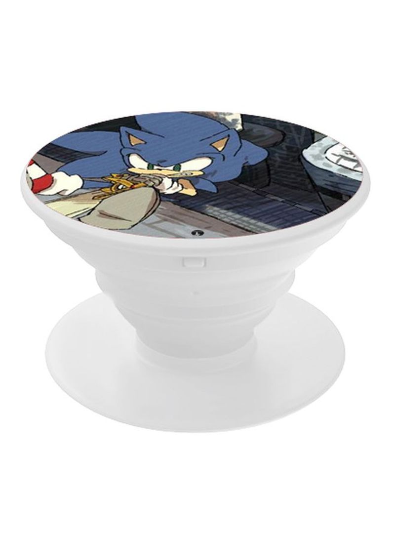 RKN Printed Pop Socket Phone Holder White/Blue/Grey - Image 1