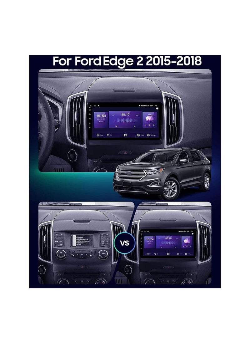 SHEZA STAR Android Car Stereo for Ford Edge 2015 2016 2017 2018 1GB RAM 32GB ROM MirrorLink WiFi BT, 9 Inch 2.5D IPS Touch Screen with Backup Camera Included  - Image 2