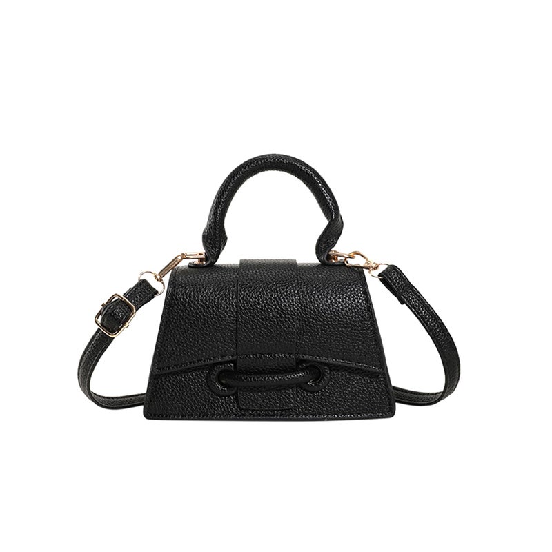 Ayliss Micro Mini Crossbody Handbag Women's Purse Clutch Cute Mini Trendy Bag Top Handle PU Leather Shoulder Bag (Black) - Image 1