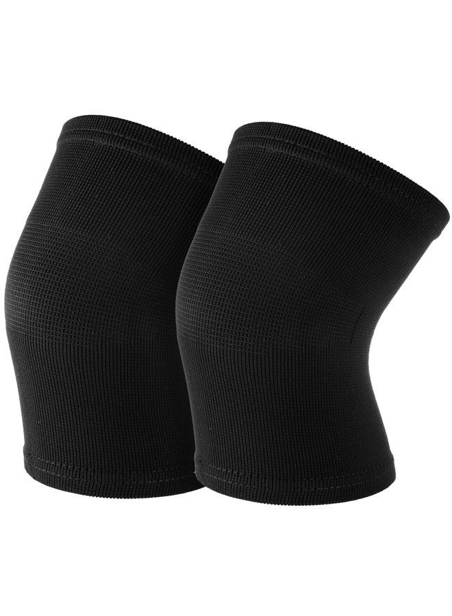 WLLHYF Kids Knee Sleeve Brace 1 Pair Children Knee Support Pad Breathable Elastic Soft Knee Protectors for Kids Child Girls Boys Teens Basketball Volleyball Sports (Medium) - Image 1