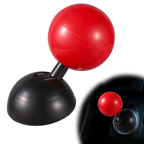 AutoBizarre Car Push Start Stop Button Ring ABS Plastic Joystick Style Cover for Push Start Stop Button Protection and Decoration for All Cars (Red) - Image 1