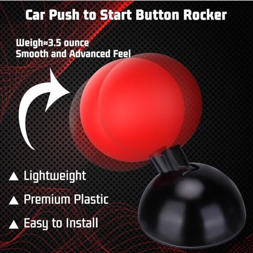 AutoBizarre Car Push Start Stop Button Ring ABS Plastic Joystick Style Cover for Push Start Stop Button Protection and Decoration for All Cars (Red) - Image 4