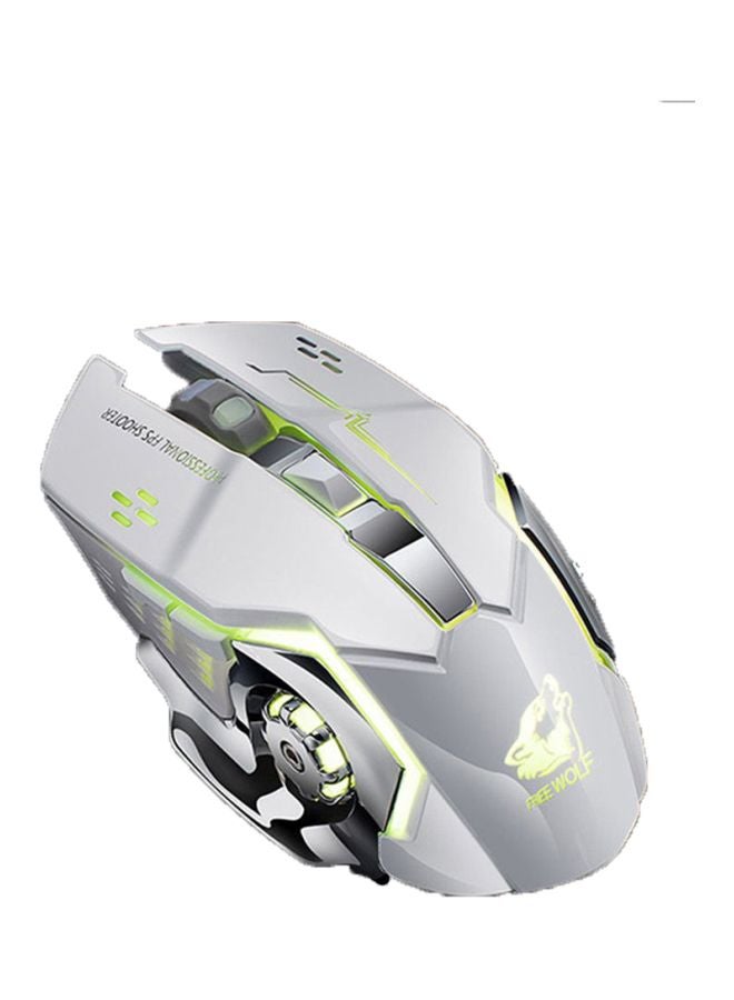 general Quiet Wireless Gaming Mouse White/Green/Silver - Image 1